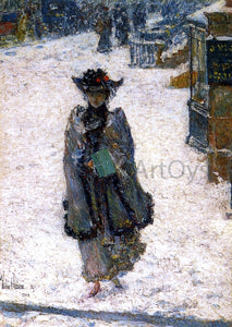  Frederick Childe Hassam Street Scene, Christmas Morning - Art Print