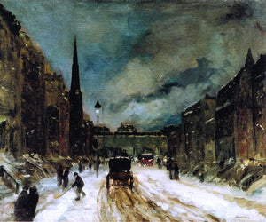  Robert Henri Street Scene with Snow - Art Print