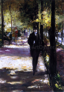  Lesser Ury Stroller in Tiergarten - Art Print