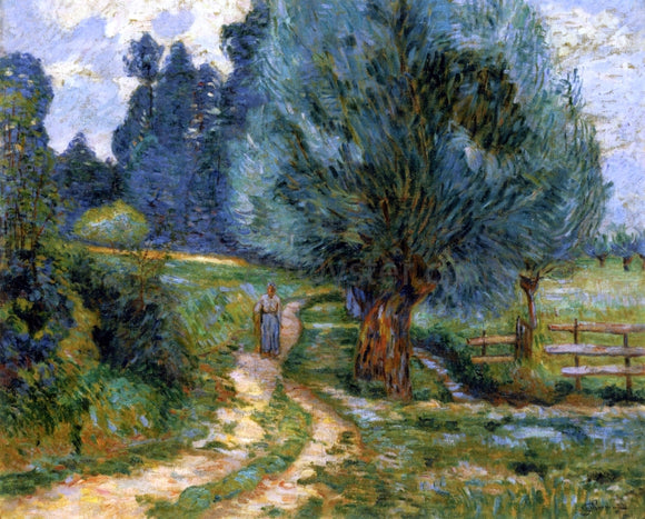  Armand Guillaumin Stroller on the Banks of the Orge - Art Print