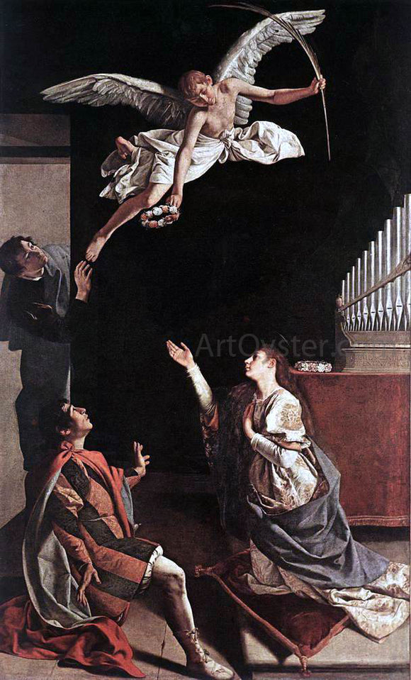  Orazio Gentileschi Sts Cecilia, Valerianus and Tiburtius - Art Print