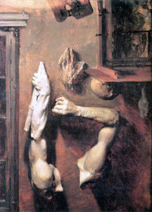  Adolph Von Menzel Studio Interior with Casts - Art Print