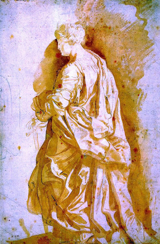  Peter Paul Rubens Study for a Standing Female Saint - Art Print