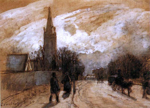  Camille Pissarro Study for 'All Saints' Church, Upper Norwood' - Art Print