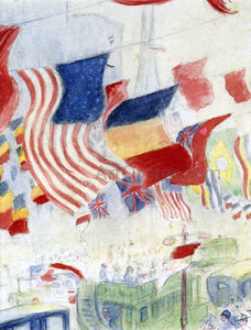  Theodore Earl Butler Study for Flags - Art Print