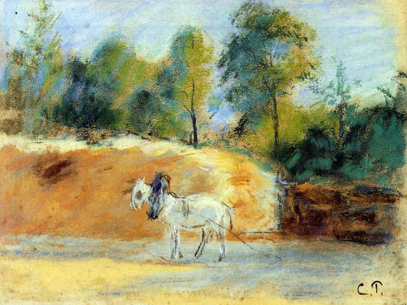  Camille Pissarro Study for 'La Batterie a Montfoucault' - Art Print