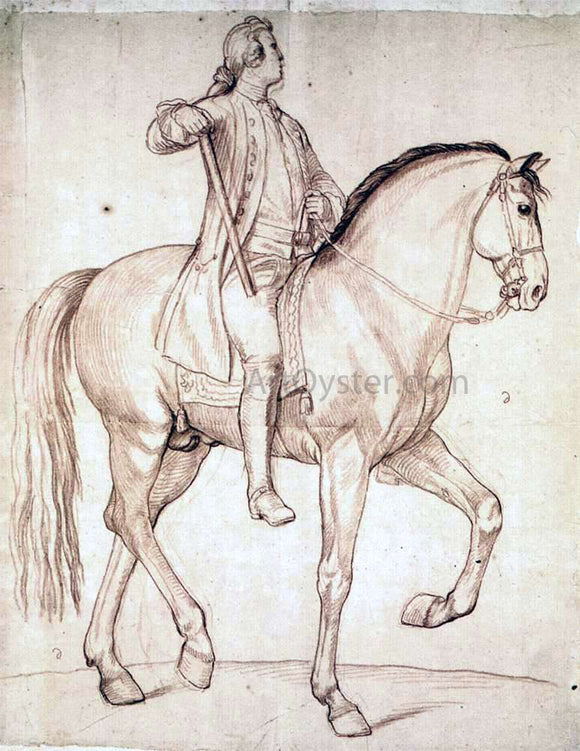 Edme Bouchardon Study for the Equestrian Statue of Louis XV - Art Print