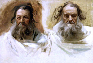  John Singer Sargent Study for Two Heads for Boston Mural "The Prophets" - Art Print