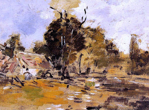  Eugene-Louis Boudin Study of a Farm, St-Ceneri - Art Print