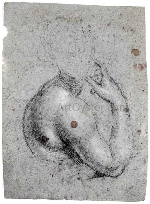  Simone Peterzano Study of a Half-Length Figure - Art Print