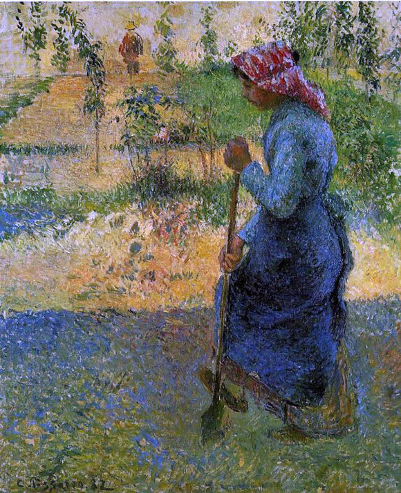  Camille Pissarro Study of a Peasant in Open Air (also known as Peasant Digging) - Art Print