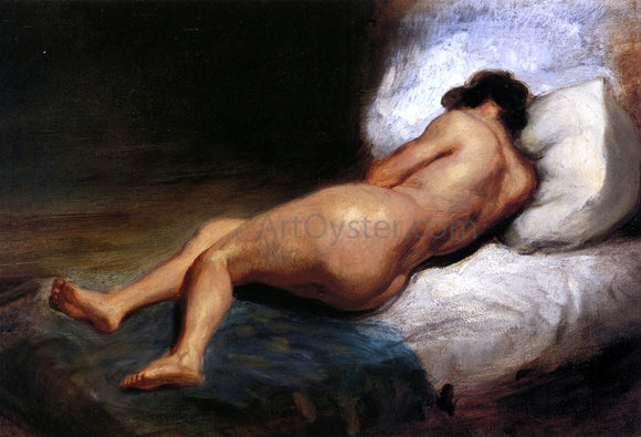  Eugene Delacroix Study of a Reclining Nude - Art Print