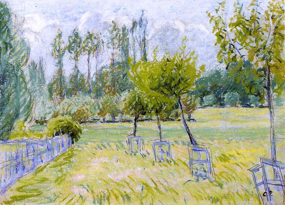  Camille Pissarro Study of Apple Trees at Eragny - Art Print