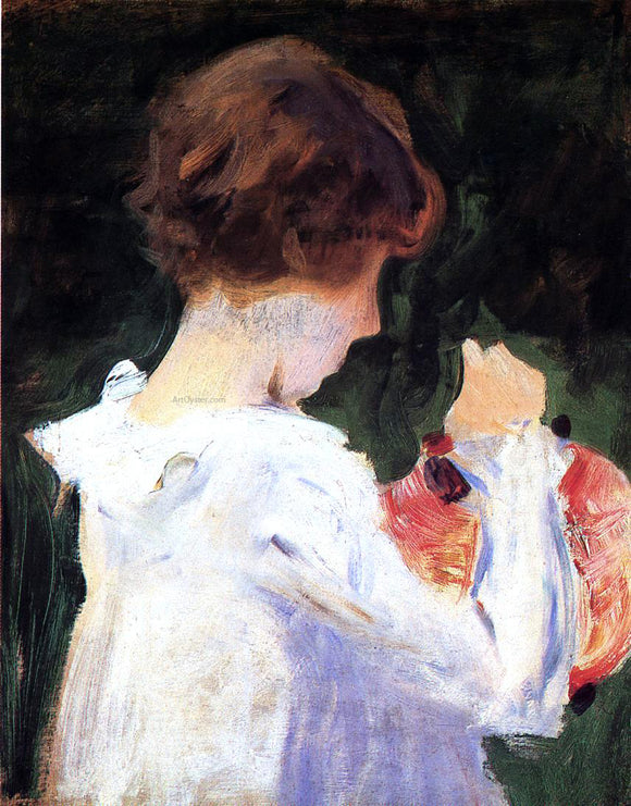  John Singer Sargent Study of Polly Barnard for 'Carnation, Lily, Lily, Rose' - Art Print