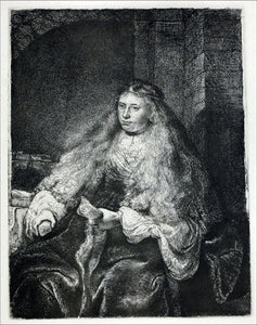  Rembrandt Van Rijn Study of Saskia; called the 'Great Jewish Bride' - Art Print
