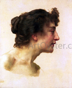  William Adolphe Bouguereau Study of the Head of Elize Brugiere - Art Print