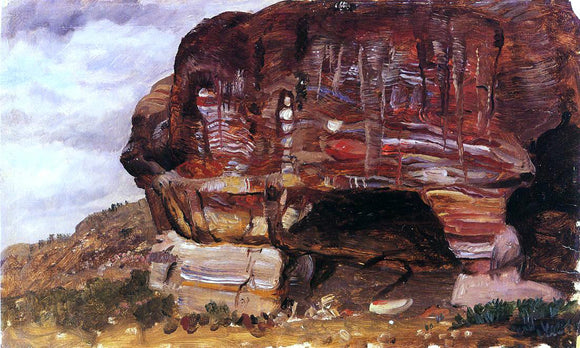  Frederic Edwin Church Study of Zoomorphic Rock, Petra - Art Print