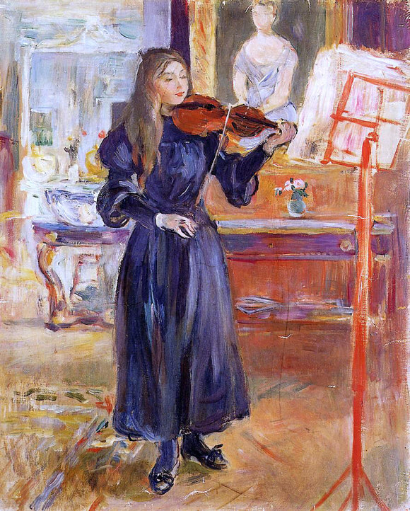  Berthe Morisot A Girl Studying the Violin - Art Print