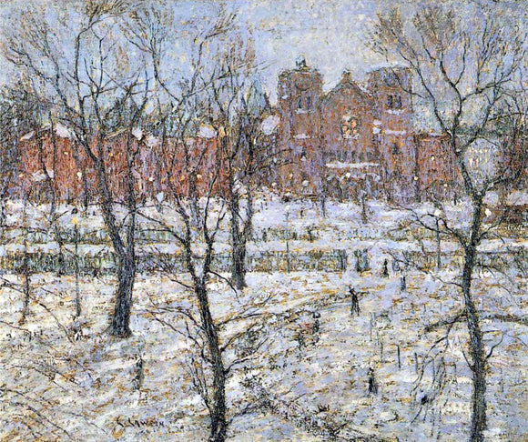  Ernest Lawson Stuyvesant Square in Winter - Art Print