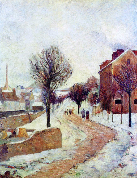  Paul Gauguin Suburb under Snow - Art Print