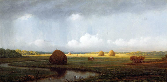 Martin Johnson Heade Sudden Shower, Newbury Marshes - Art Print