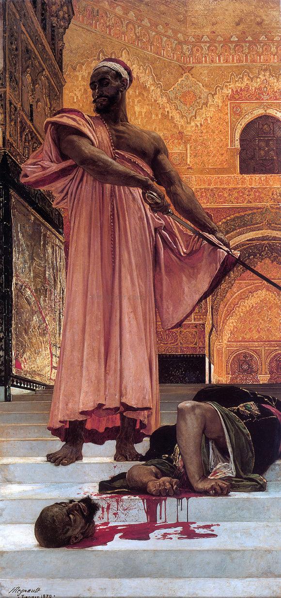  Henri Georges Regnault Summary Judgment under the Moorish Kings of Granada - Art Print