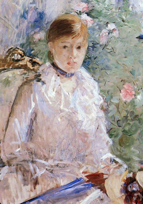  Berthe Morisot Summer (also known as Young Woman by a Window) - Art Print