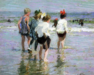  Edward Potthast Summer Day, Brighton Beach - Art Print