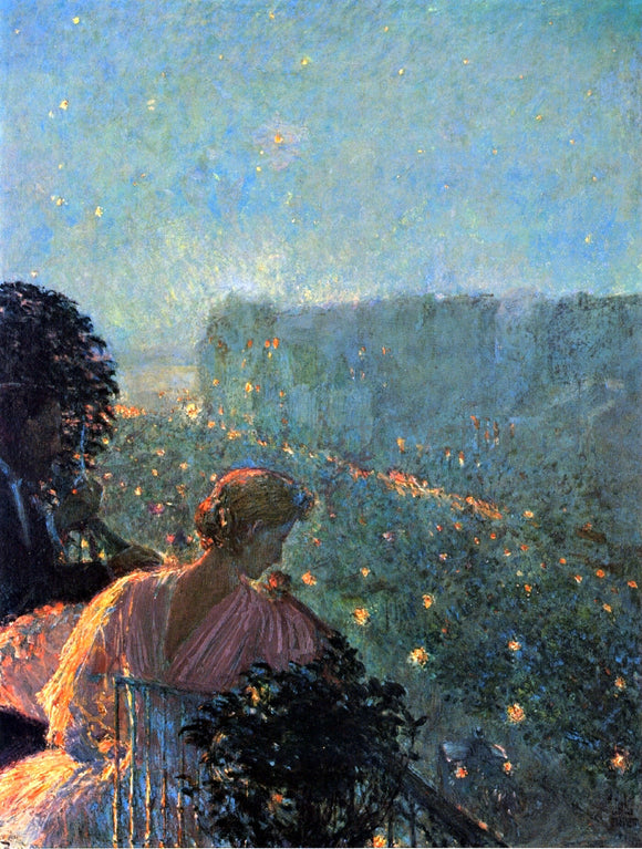  Frederick Childe Hassam Summer Evening, Paris - Art Print