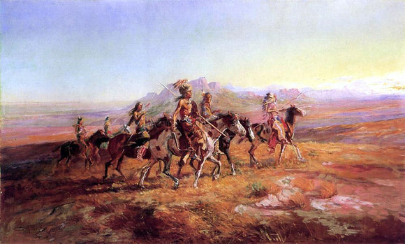  Charles Marion Russell Sun River War Party - Art Print