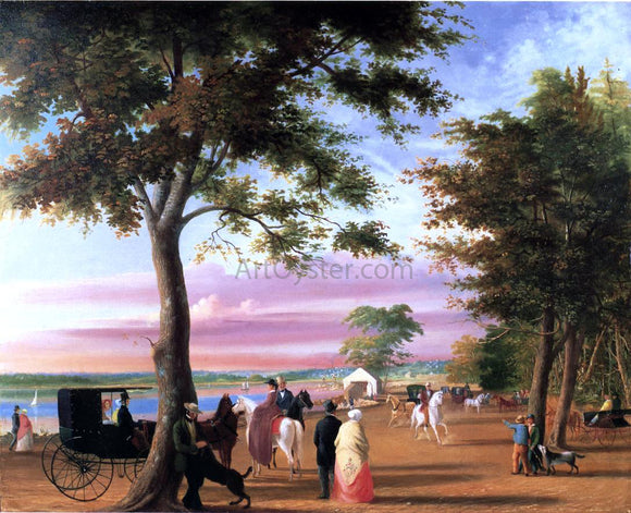  William Allen Wall Sunday on the Point road - Art Print