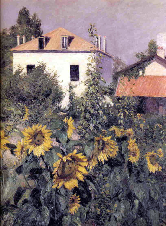  Gustave Caillebotte Sunflowers, Garden at Petit Gennevilliers - Art Print