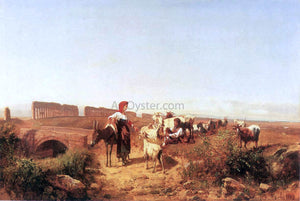  Andres Marko Sunlit Italian Landscape with Goats - Art Print