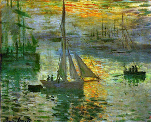  Claude Oscar Monet Sunrise (also known as Seascape) - Art Print