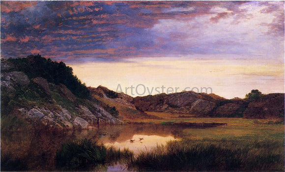  John Frederick Kensett Sunrise among the Rocks of Paradise, Newport - Art Print