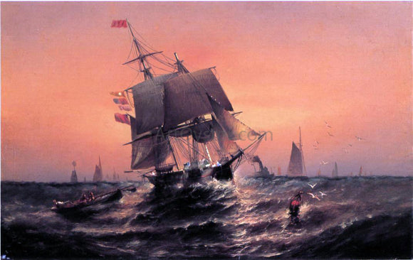  Elisha J. Taylor Baker Sunrise, from Shore to Ship - Art Print