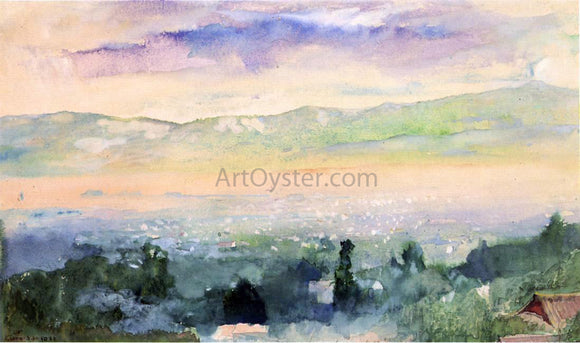  John La Farge Sunrise in Fog over Kyoto - Art Print