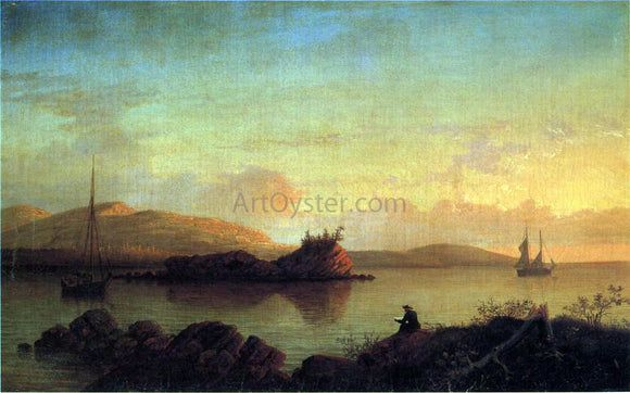  Fitz Hugh Lane A Sunrise on the Maine Coast, Mount Desert Island - Art Print