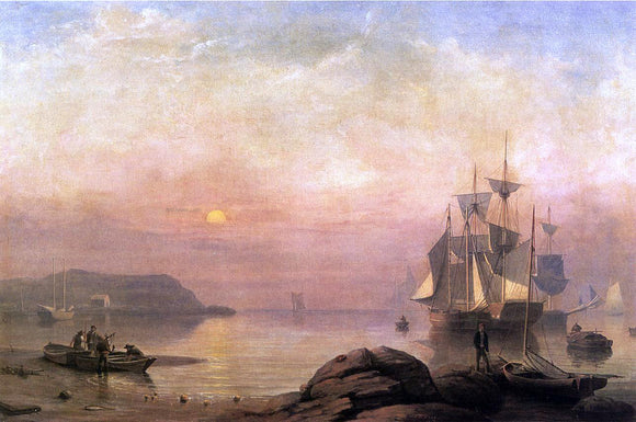  Fitz Hugh Lane Sunrise Through Mist - Art Print