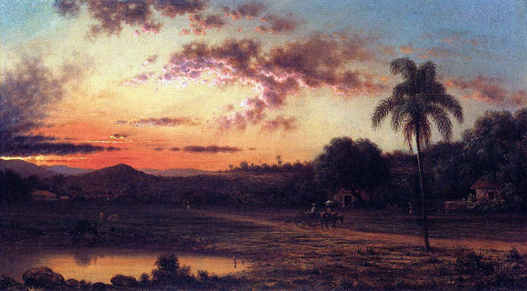 Martin Johnson Heade Sunset: A Scene in Brazil - Art Print