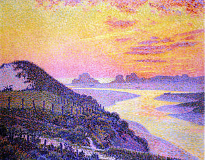  Theo Van Rysselberghe Sunset at Ambletsuse, Pas-de-Calais - Art Print