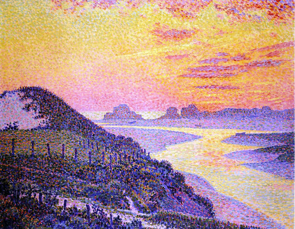  Theo Van Rysselberghe Sunset at Ambletsuse, Pas-de-Calais - Art Print
