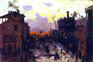  Constantin Alexeevich Korovin Sunset at the Outskirt of the Town - Art Print