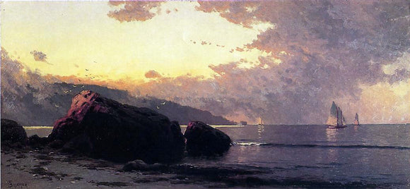  Alfred Thompson Bricher Sunset, Bailey Island - Art Print