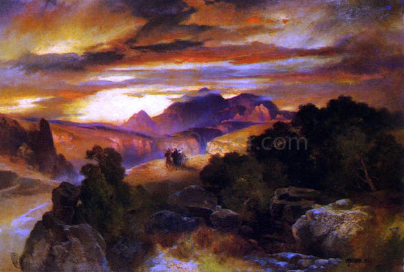  Thomas Moran Sunset - Art Print