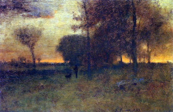  George Inness Sunset Glow - Art Print