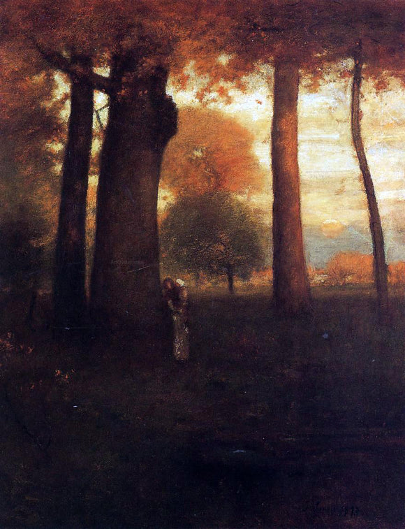  George Inness Sunset, Golden Glow - Art Print