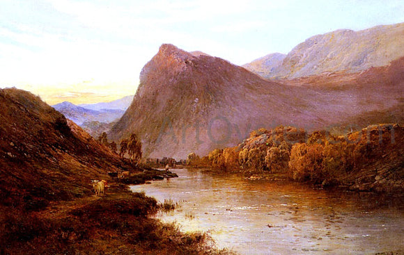  Senior Alfred De Breanski Sunset in the Glen - Art Print