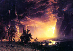  Albert Bierstadt Sunset in the Yosemite Valley - Art Print