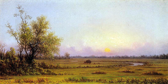  Martin Johnson Heade Sunset Marsh (also known as Sinking Sun) - Art Print